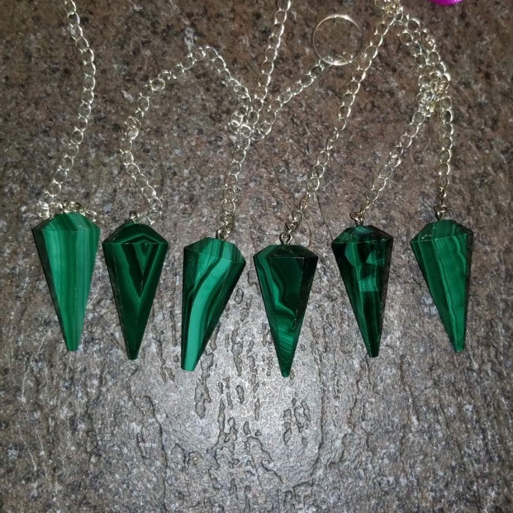 Malachite Crystal Pendulum